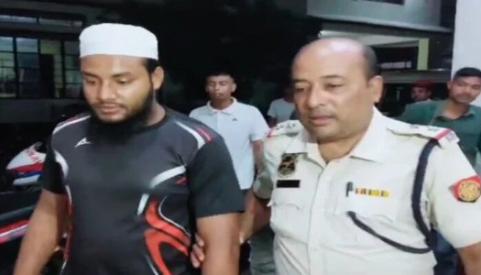 The offender is apprehended by the police.