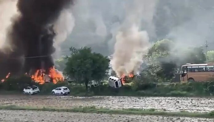 Visuals from the violence plagued district.