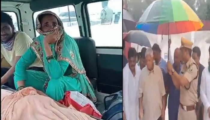 Bihar: BJP hits out at VVIP arrogance caught on camera as ambulance blocked for Nitish Kumar’s convoy, another video shows cop holding umbrella for Lalu Yadav