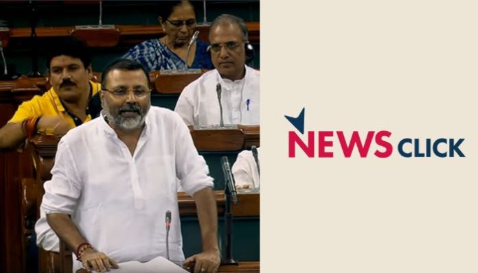 BJP MP Nishikant Dubey raises issue of Chinese financing of NewsClick in Parliament, names Abhisar Sharma, Swati Chaturvedi and Rohini Singh