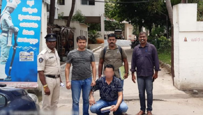 Nitin Sharma who became Khalid after conversion to Islam arrested in Vijayawada for sending multiple threats of bomb blasts in Nainital