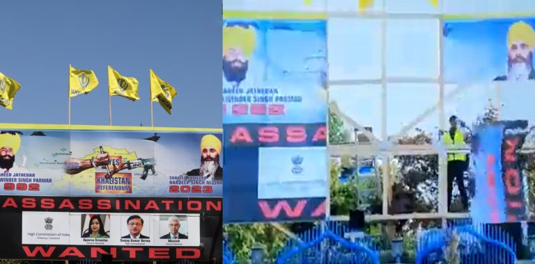 Khalistani posters calling for the assassination of Indian diplomats removed from Gurdwara in Canada’s Surrey