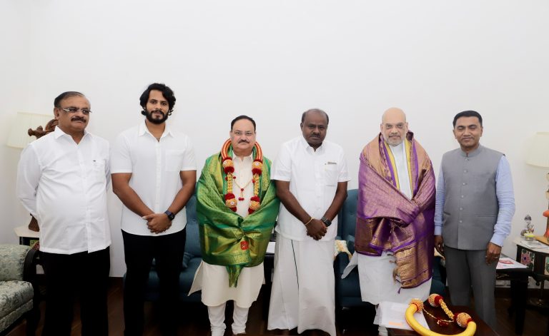 Janata Dal (Secular) formally joins the National Democratic Alliance (NDA) after HD Kumaraswamy meets Amit Shah and JP Nadda