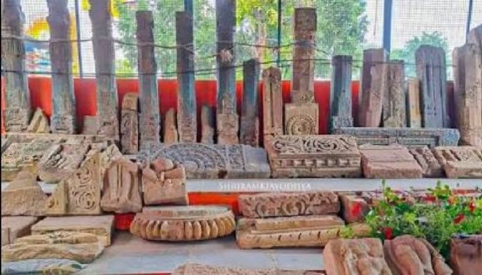 ancient temple remains found at Ram Janmabhoomi site during excavation