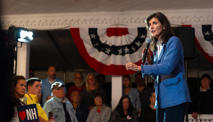 The Indian-American Republican presidential candidate speaking at the town hall.