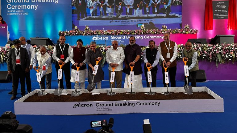 Bhoomi Pujan for India’s first semiconductor plant conducted in Gujarat’s Sanand, Tata Projects to build the Micron plant, first chip to come out by next year