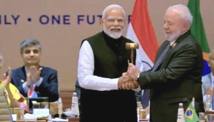 PM Modi handed over G20 presidency gavel to President of Brazil