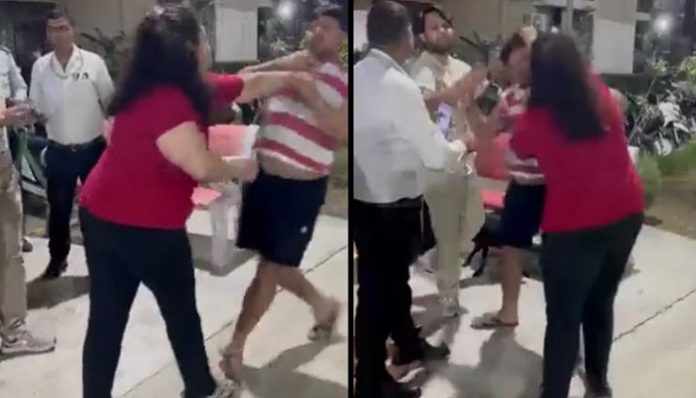 A scuffle between a man and woman went viral on social media triggering several debates