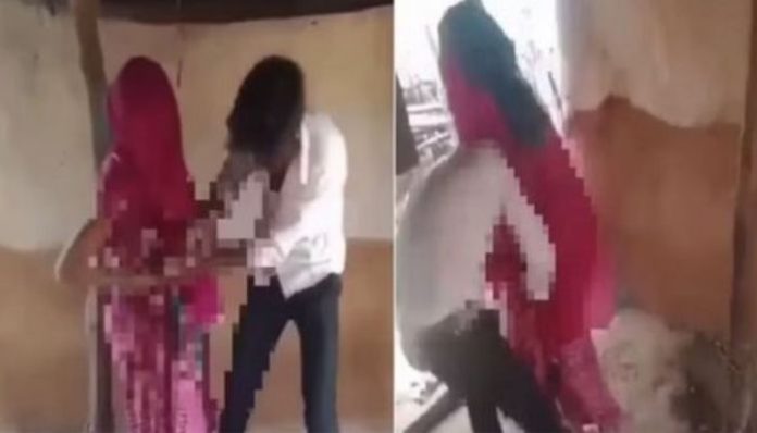 A tribal woman was stripped and paraded in Rajasthan.