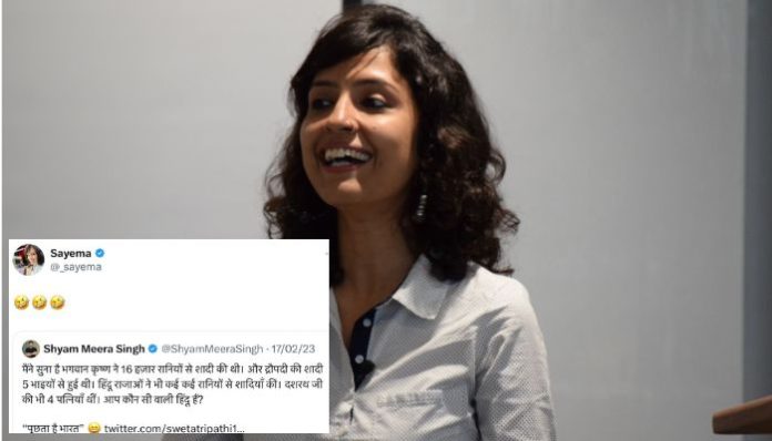 Sayema endorses Hinduphobic tweet, brazenly lies after being caught