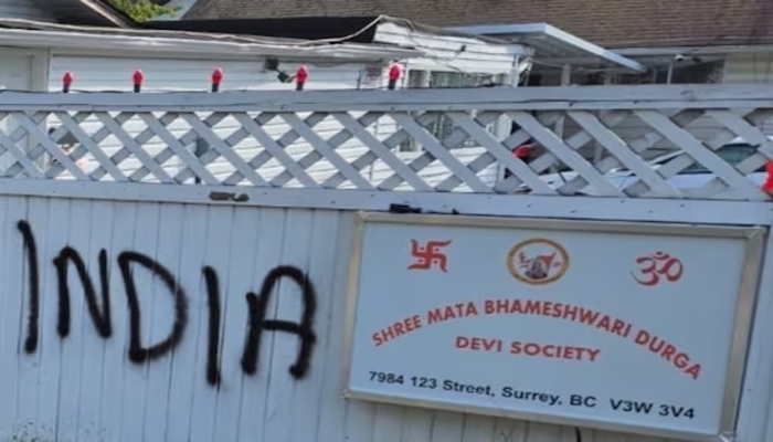 Canada: Another Hindu temple vandalized in British Columbia, defaced with ‘Punjab is not India’ slogans