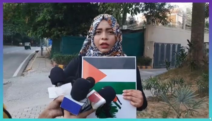 Muslim woman reaches Embassy of Palestine in Delhi seeking visa to fight against Israel: Rants against ‘Idol worshippers’, PM Modi and talks about loyalty to Ummah
