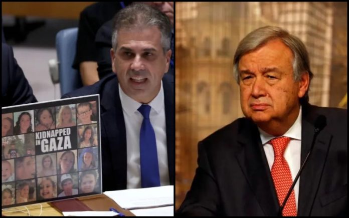 Israel calls for resignation of UN Secretary-General after he said Hamas' attack 'did not happen in a vacuum', justifying the mass murder of children and women