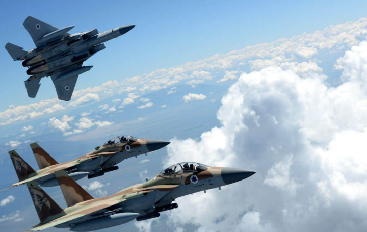 Israeli Air Force strikes Hezbollah buildings inside Lebanon in response to rocket fire, shares footage