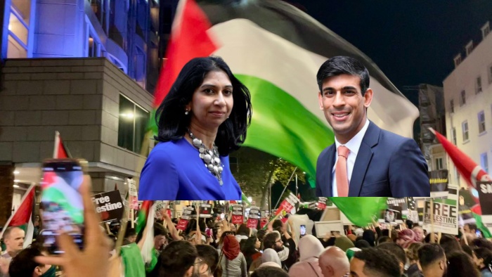 ‘Consider waving of Palestine flag as a criminal offense as it indicates support to Hamas’: British Home Sec Suella Braverman tells police