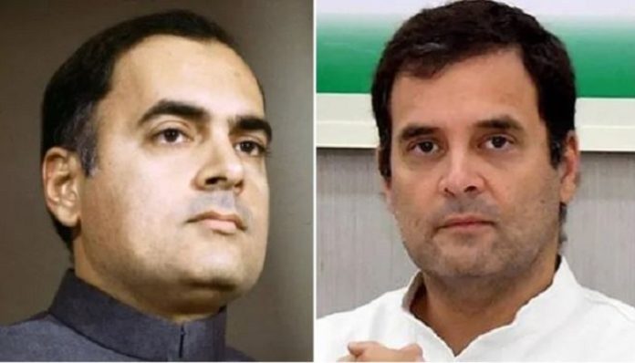 Rahul Gandhi stands on opposite ground from his late father Rajiv Gandhi on caste politics