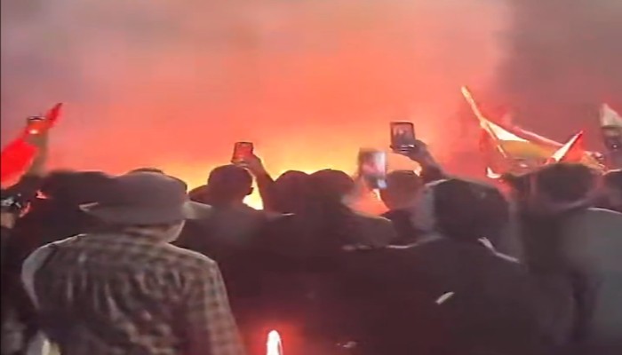 “F*** Israel, F*** Jews”: Hamas supporting mob hurls flares at Sydney Opera House amid chants of “Allah Hu Akbar”