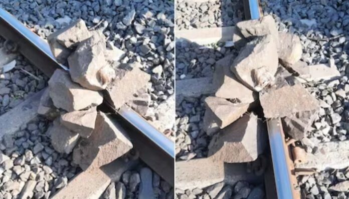 The rocks were first seen by guard Sandeep Bhalerao of down Lonavala-Pune local train no. 01561.