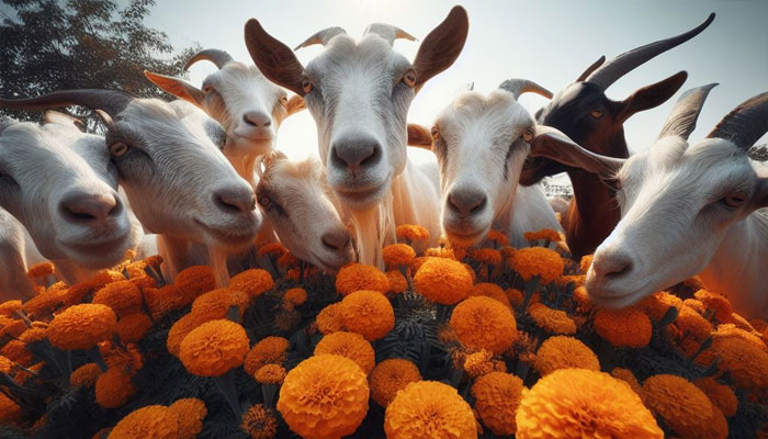 Uttar Pradesh: Farmer reaches police station to file FIR against goats in Kanpur, accuses them of stealing flowers