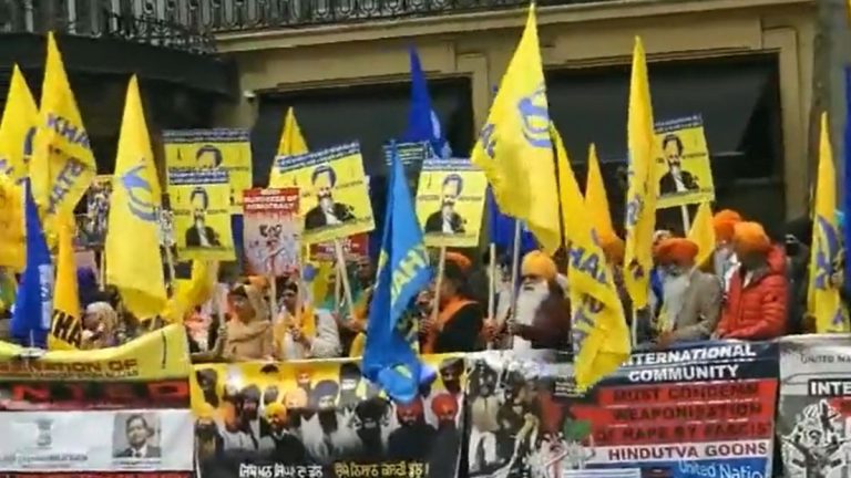 Khalistan supporters gather outside Indian High Commission in London over terrorist Hardeep Nijjar’s death