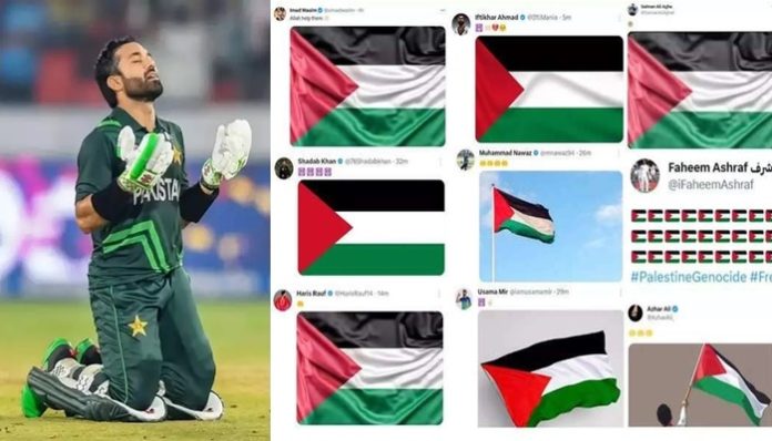 Pakistani cricketers Palestine