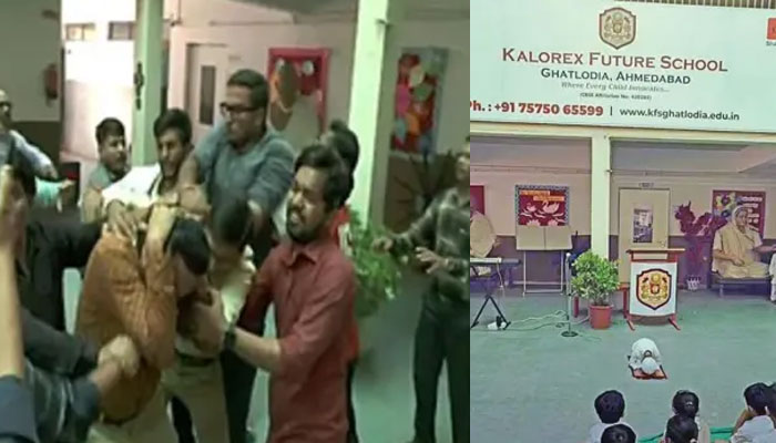 Ahmedabad: Kelorex School temporarily closes, parents confront teacher after Hindu students were made to offer Namaz in the name of cultural program