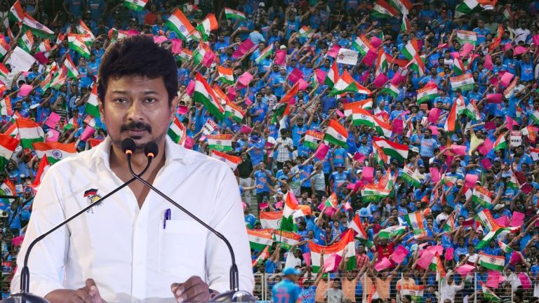 DMK leader Udhayanidhi Stalin, who wants to eradicate Sanatan Dharma, objects to Ahmedabad crowd chanting Jai Shri Ram during India-Pakistan World Cup match