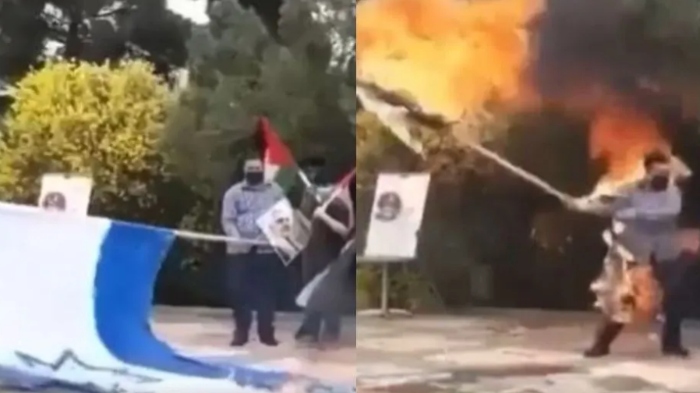 Did a Hamas supporter accidentally set himself on fire while burning the Israeli flag? Know the truth behind the video which has gone viral