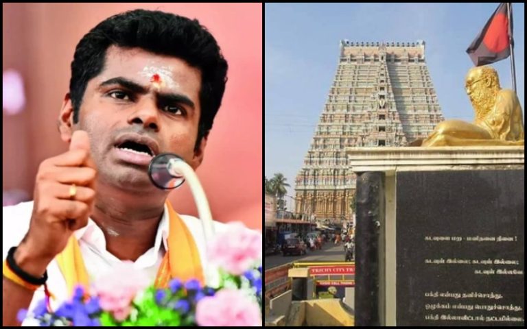Plaques of ‘those who believe in God are idiots’, EVR statues to be removed from outside Temples in TN, HR&CE to go: Annamalai’s powerful election pitch