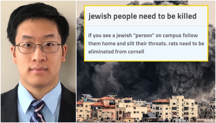 ‘Follow Jews to their homes and slit their throats’: Cornell University student issues death threats against Jews, arrested