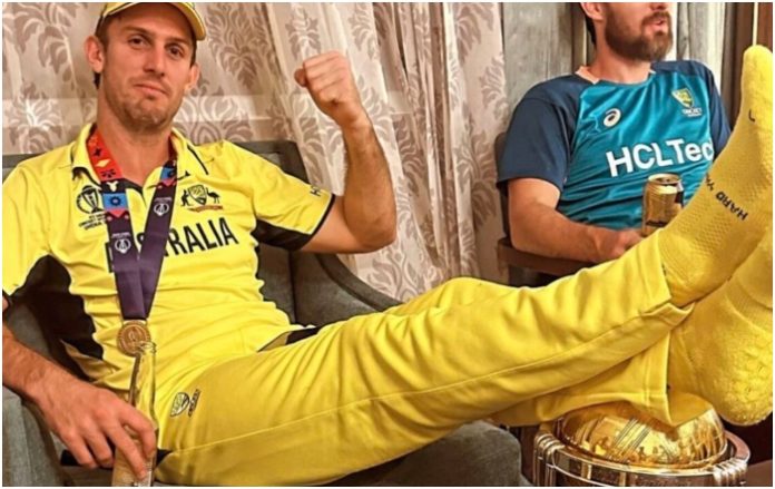 FIR against Mitchell Marsh for positioning his feet on World Cup Trophy seeks PM to bar the cricketer from playing in India