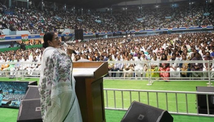 ‘If they arrest 4, we will arrest 8 of their leaders’: Mamata Banerjee issues threats to BJP in her speech at TMC meeting
