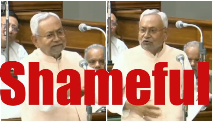 Nitish Kumar made vulgar remarks inside Bihar assembly