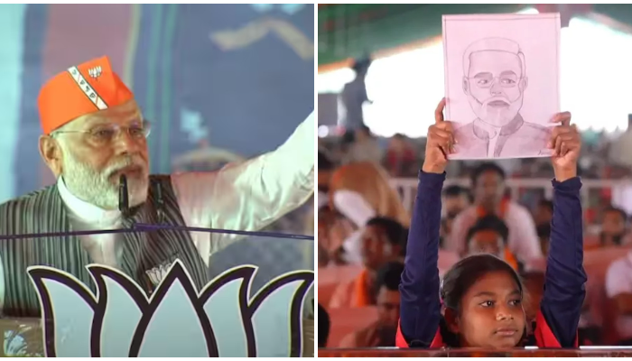 I will definitely write to you: PM Modi’s kind response to a little girl who brought his sketch to a rally in Chhattisgarh’s Kanker