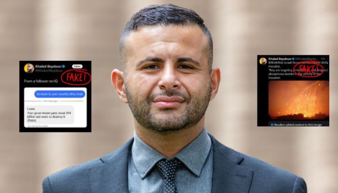Washington Post columnist Khaled Beydoun, who spread lies about Hindus and India, now caught making up fake racism against Arabs