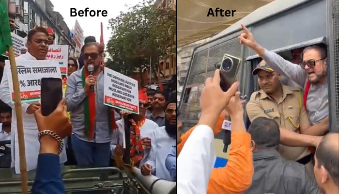Samajwadi party leader, who opposed Vande Mataram, demands 5% reservation for Muslims, detained