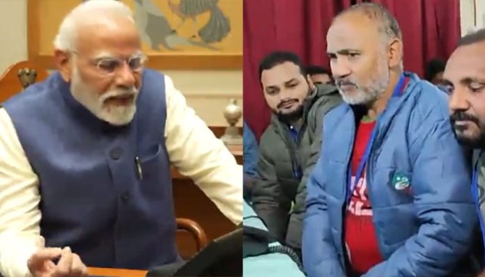 PM Modi talked to rescued workers from Silkyara tunnel