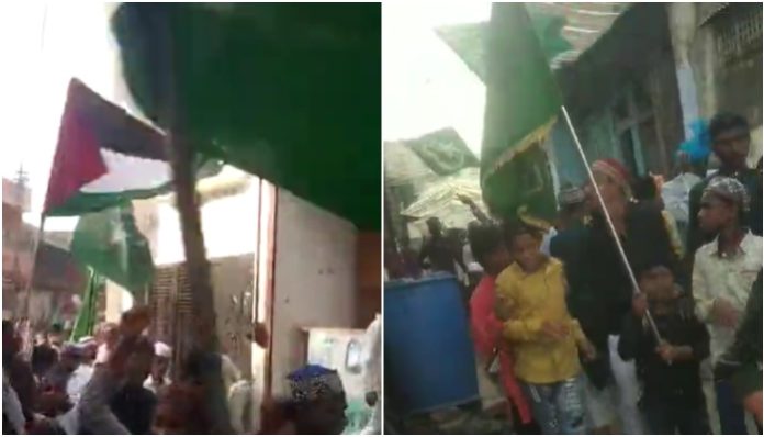 Muslim crowd booked for 'raising Hamas flags' and Sar Tan Se Juda slogans, SP MLA Abu Azmi demands withdrawal of complaint: What FIR, videos show