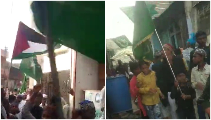 Jalgaon: Muslim crowd booked for ‘raising Hamas flags’, Sar Tan Se Juda slogans, SP MLA Abu Azmi demands withdrawal of complaint. What FIR, videos show