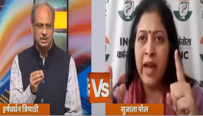 Congress spokesperson Sujata Paul goes on an unhinged rant during a TV debate, netizens call her ‘wannabe Supriya Srinate’