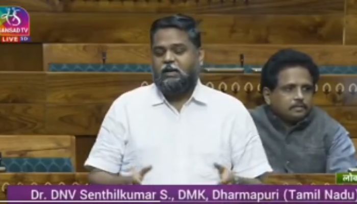 DMK MP Senthilkumar speaks the language of Pulwama terrorist, calls ‘Hindi Heartland’ states as ‘Gaumutra states’ in Lok Sabha