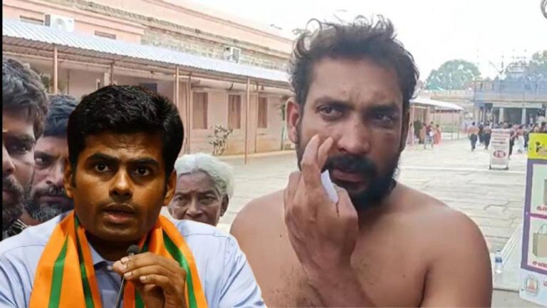 K Annamalai slams temple management and HR&CE over attack on Sabarimala devotees at Tamil Nadu’s Srirangam temple