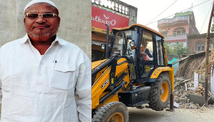 Uttar Pradesh: Mukhtar Ansari’s prime aide Nagar Panchayat president Riyaz Ansari’s house bulldozed in Ghazipur