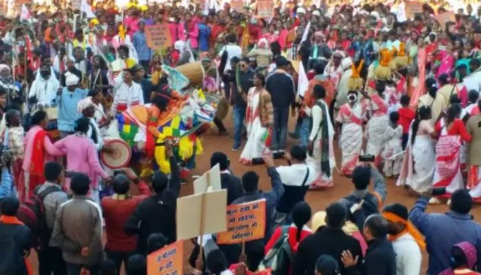 Tribals in Ranchi stage protest as demand for delisting of converted tribals from Scheduled Tribes rises, mega rally to be held in Delhi in February