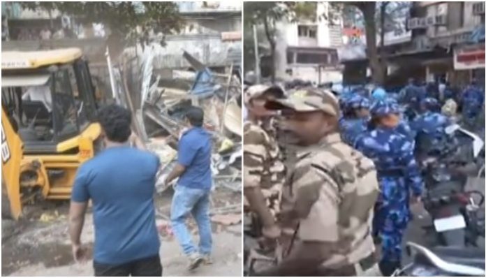 Mumbai administration undertakes bulldozer action against attackers in Mira road case, illegal constructions of Islamists razed to ground