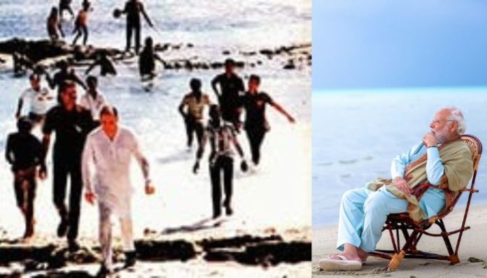 Lakshadweep tour of Rajiv Gandhi and Narendra Modi