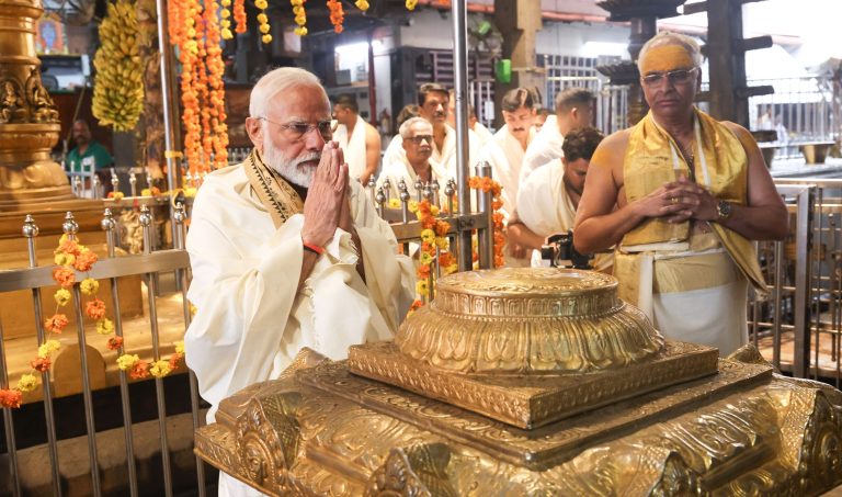 PM Narendra Modi visits Guruvayur Temple in Kerala, attends wedding of BJP leader Suresh Gopi’s daughter