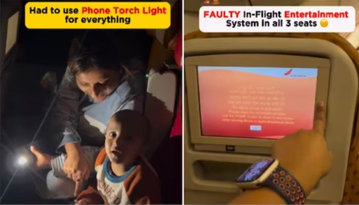 A passenger shares her expertise on board an Air India flight