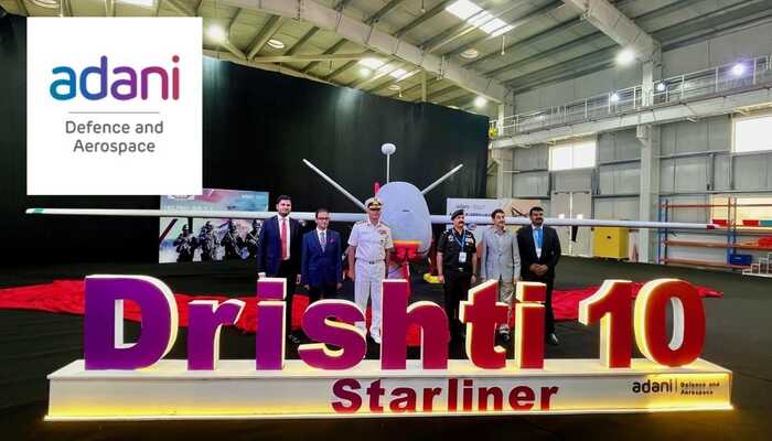 Indian Navy gets first ‘Made In India’ long-endurance drone, Drishti 10 Starliner manufactured by Adani Defence and Aerospace 