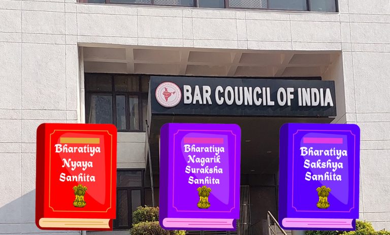 Bar Council of India appreciates the removal of colonial, outdated criminal laws by replacing them with three new laws